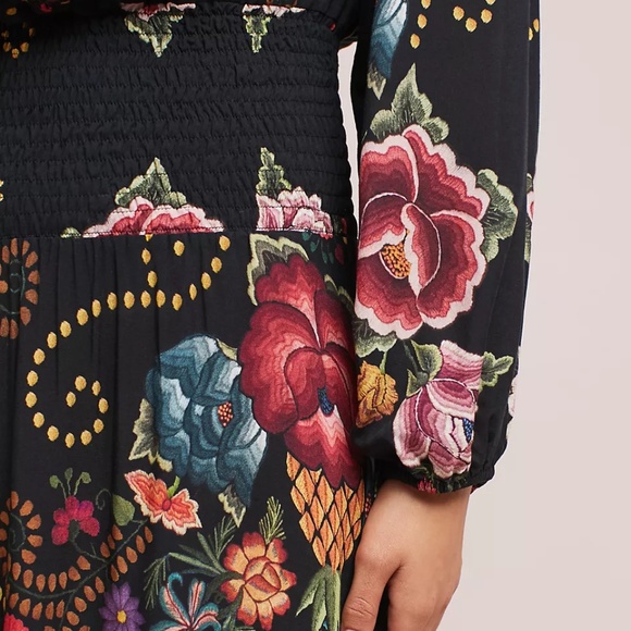 ISO (In Search Of) Farm Rio Anthropologie Smocked Floral Dress - Picture 4 of 6